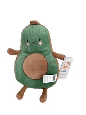 New Just One Year Carters Oeko-tex Plush Avocado Stuffed Animal Doll Toy 10 in T